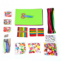 Bastelset DIY Handwerk 1000pcs für Kinder mit Bastelmaterialien Handwerk Basteln