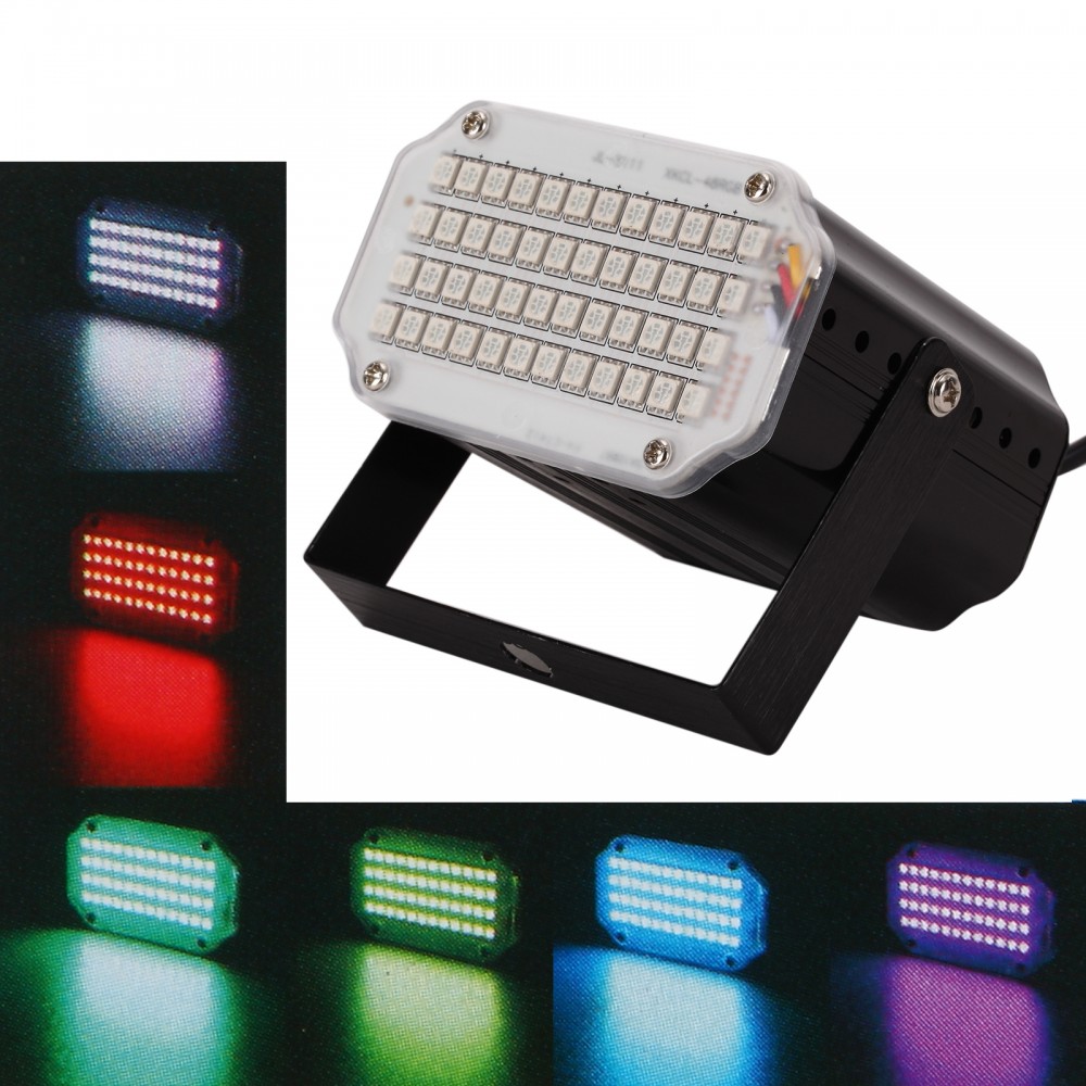 Mini-Stroboskoplicht, 48 LEDs, weißes Stroboskoplicht, Disco-Licht