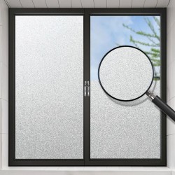 Fensterfolie Blickdicht Sichtschutzfolie Fenster Selbsthaftend Milchglasfolie Statisch Haftend 45 x 200 cm Folie Fenster Sichtschutz