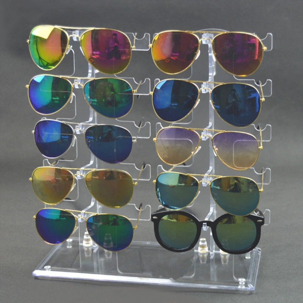 Transparent Brillenständer Acryl Brillen Display Präsentationsständer 5 Paar Neu 
