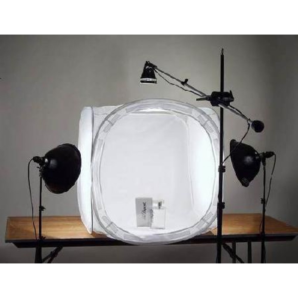 HAUSER & PICARD Lichtwürfel 80x80x80cm Lichtzelt Fotozelt Hintergrund Fotostudio 