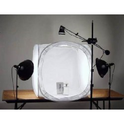 Fotostudio 80x80cm Lichtzelt mit Beleuchtung Lichtwürfel Fotografie