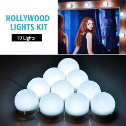 LED Schminkleuchte Spiegelleuchte Glühbirnen Hollywood Stil 10pcs Set