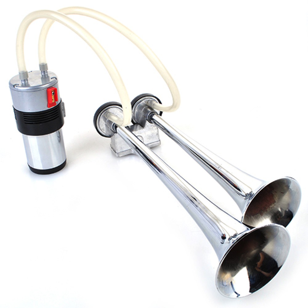 Hupe Lufthorn Drucklufthorn Dual Trumpet Horn mit Kompressor