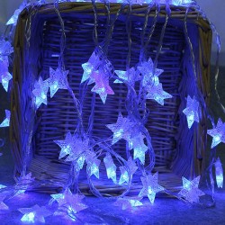 Lichterkette LED Beleuchtung Sternform f. Party Weihnachten 10m 80LED