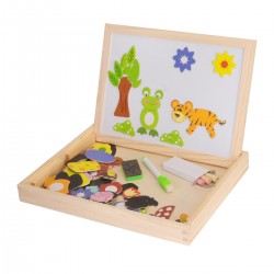 Magnetisches Spielzeug Holzpuzzle Lernspiel Magnetpuzzle für Kinder
