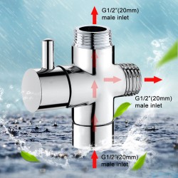 Umschaltventil 3-Wege Ersatzteil Dusche Duschsystem Adapter Brause