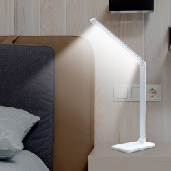 LED Schreibtischlampe Dimmbare 52SMD USB Tageslichtlampe Schreibtisch Tischlampe 5 Helligkeitsstufen 5 Farbmodi Timer Nachtlicht Speicherfunktion