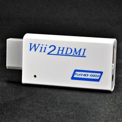 Wii zu HDMI Adapter 720/1080P HD Converter Adapter mit 3,5mm Audioausgang Wii zu HDMI Konverter für Wii Monitor Beamer Fernseher
