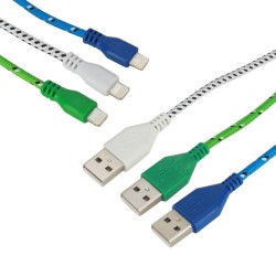 Ladekabel für iPhone 8/X Lightning Datenkabel USB Kabel 3Pack Nylon