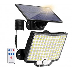 Solarlampen für Außen 106 LED Solarlampen mit Bewegungsmelder 120° Beleuchtungswinkel Superhelle Solar Wandleuchte IP65 Wasserdicht mit 5m Kabel 