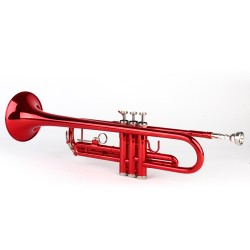Bb Trompete Mundstück Zubehör, rot, aus Kuper, mit Koffer, Anfänger