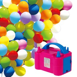 Elektrische Luftballonpumpe mit Doppeldüse Inflatorgebläse Tragbare Pumpe 600W 13000pa für Party Hochzeit Geburtstag