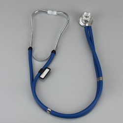 Stethoskop Doppelschlauch Medizin Rettungsdienst Blau, mit Zubehör