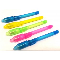 Stift unsichtbare Tinte Geheimstift UV-Licht LED Kindergeburtstag Party Geschenk 