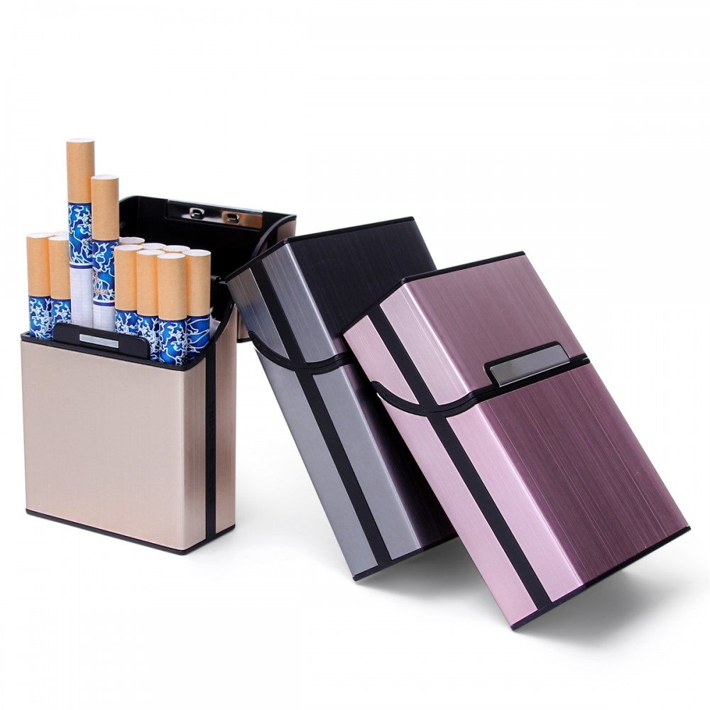 Magnetverschluß Zigarettenschachtel Zigarettenbox Zigarettenetui Alu Edel mit 