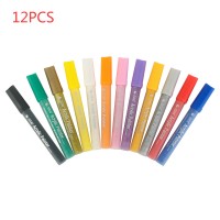 DHL Metallic Acrylstifte Marker 12 Farben Set Markierungsstifte Filzstift Steine 