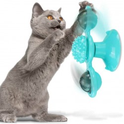 Pet Windmühle Drehscheibe Teasing Spielzeug Interaktives Katzenspielzeug Scratch Haarbürste Haustierzubehör