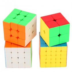 Zauberwürfel Set Speed Cube Set mit 2x2 3x3 4x4 5x5 Zauberwürfel Stickerless Cube für Kinder Erwachsene