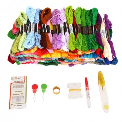 Stickgarn set (200 Farben) Kreuzstich Embroidery Floss Multifarben Weicher Polyester Perfekt Stickerei Basteln Leisure Arts