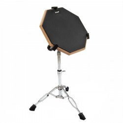 12-Zoll-Mute Silent Drum-Übungspad-Set Drum Übungspad-Kit mit Snare Drum Stand und Drumsticks für Schlagzeugspieler Anfänger