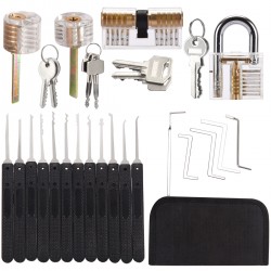 Lockpicking Set Generalschlüssel-Systeme mit für Einsteiger Lock Picking Set mit 4 Transparenten Übungsschlössern Dietrichen Kit