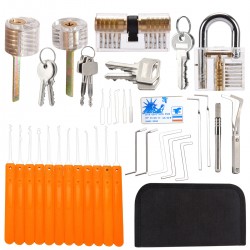 Lockpicking Set Generalschlüssel-Systeme mit für Einsteiger Lock Picking Set mit 4 Transparenten Übungsschlössern Dietrichen Kit