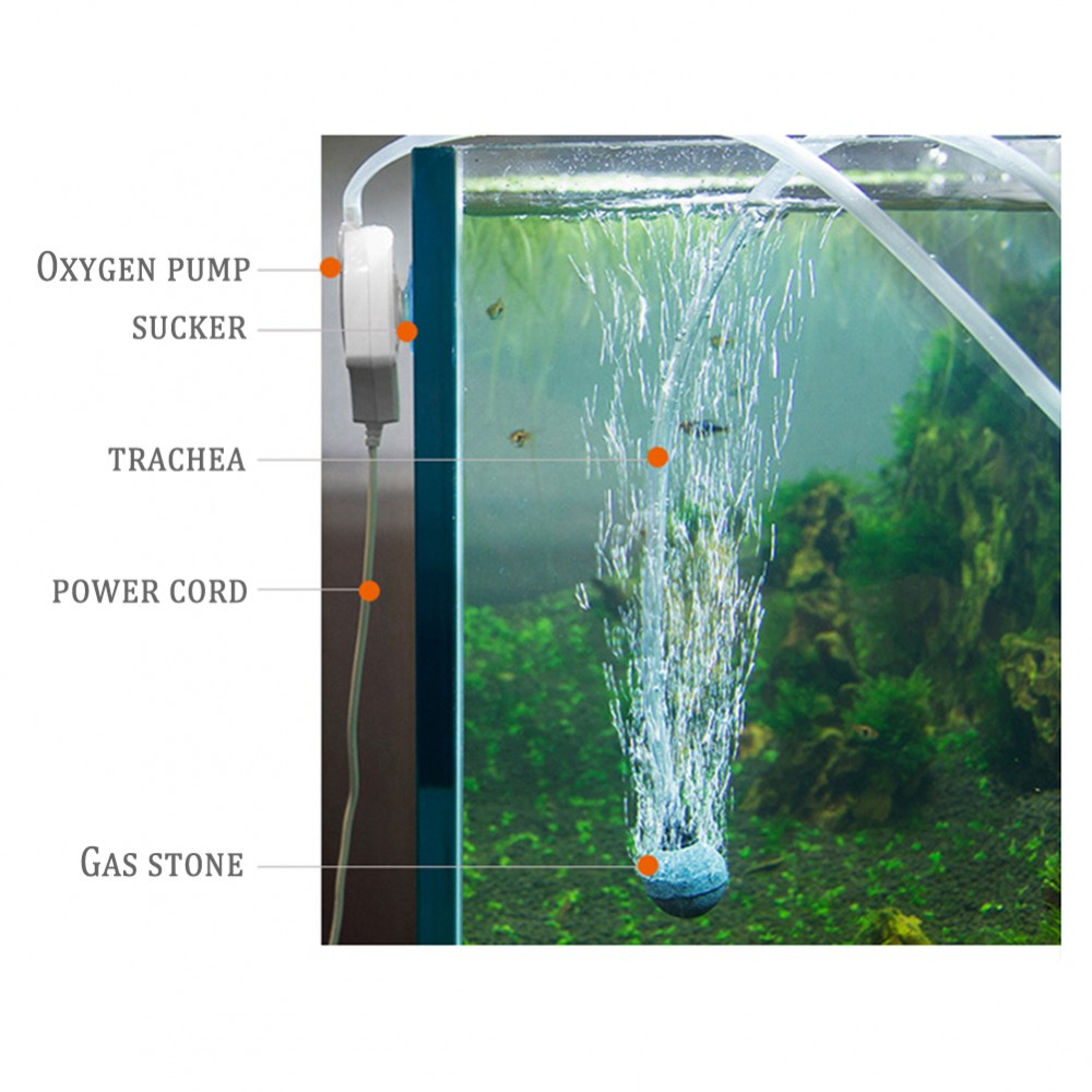 Aquarium Tragbare Geräuscharme Sauerstoffpumpe Belüftungspumpe Für Zuhause