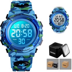 LED Wasserdichte Digitaluhr Wecker Multifunktionale Sport Uhr Digitale Armbanduhr für Mädchen/Junge