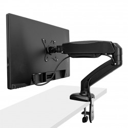 Monitor Halterung für 2 Monitore Tischhalterung Monitorhalterung Gasdruckfeder Arm Vollbeweglich Monitor Arm für 17 bis 32 Zoll