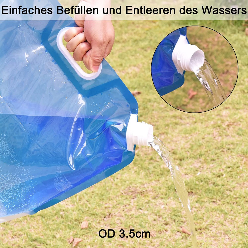 Faltbarer Wasserbehälter 5L/10L/15L mit Deckel Flexibler