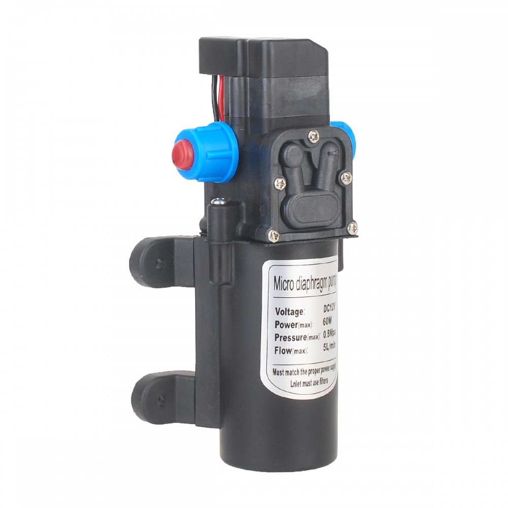 Membranpumpe Hochdruck Wasserpumpe, DC12V 5L/Min 115PSI Hochdruck