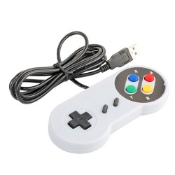 SNES-Stil USB Kontroller Controller Nintendo Joypad Gamepad für PC grau