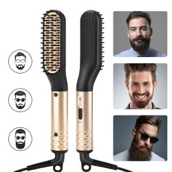 Bartglätter Haarglätter Bürste für Männer Multifunktions Haarstyler Ionisches Bartglätteisen Perfekt für Bart und Haarstyling