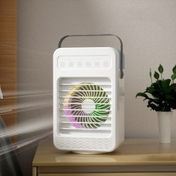 Mobile Klimageräte Mini Luftkühler Air Conditioner Air Cooler Ventilator mit Wasserkühlung Luftbefeuchter und Luftreiniger mit 600ml Wassertank