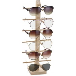 Brillenständer Sonnenbrille Rack Holz Sonnenbrillenständer für 6 Paar Brillen kreativer Organizer Brillenhalter Aufbewahrungsständer