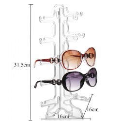 2 Stück Brillenständer Sonnenbrillen Brillenhalter Kreative Kunststoff Brillenregal 5-Lagen Brillen Aufbewahrungs Präsentationsregal