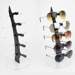 Brillenständer für Brille in Form eines Segelboot für Sonnenbrille Schwarz 5 Schichten zum Aufbewahren der Brille & Display für Ohrringe mit Schmuck