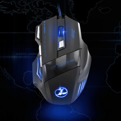 Gaming Maus USB Wired 5500DPI 7 Farben LED Mouse Mäuse Für PC Laptop