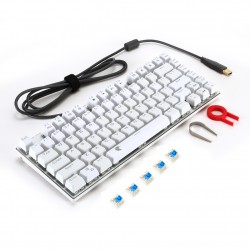 Mini Mechanisch Tastatur RGB Beleuchtung Kompakt 81-Tasten Keyboard